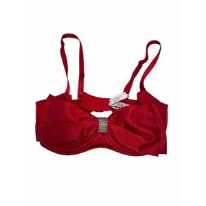 Victorias Secret Dream Angels Wicked Bow Balconette Bra Valentines Day Red 32DD